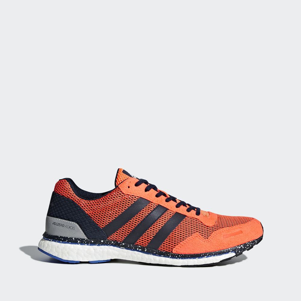 Adidas Adizero Adios 3 - παπουτσια για τρεξιμο ανδρικα - Πορτοκαλι/Σκουρο Μπλε/Μπλε,Μέγεθος: EU 36 –